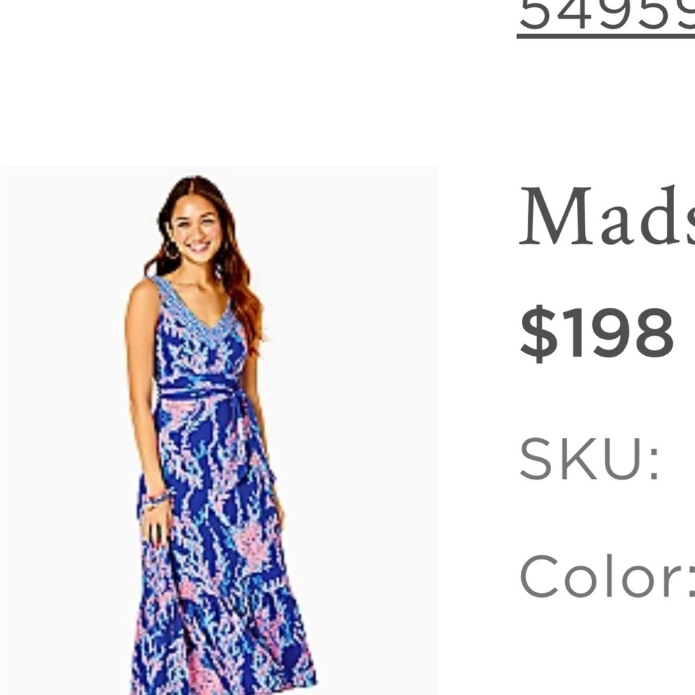 Lily Pulitzer Madsen MIDI Dress in Borealis Blue Swim on Over Knot dress